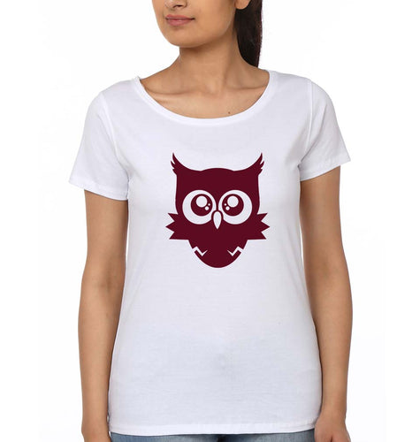 Cute Baby Owl T-Shirt for Women-White-Ektarfa.online