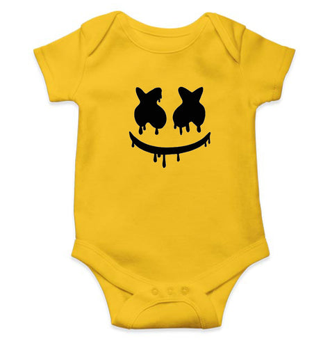 Marshmello Kids Romper For Baby Boy/Girl-0-5 Months(18 Inches)-Yellow-Ektarfa.online