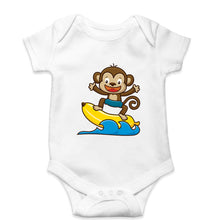 Load image into Gallery viewer, Monkey Banana Kids Romper For Baby Boy/Girl-0-5 Months(18 Inches)-White-Ektarfa.online
