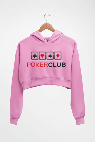 Poker Crop HOODIE FOR WOMEN-Light Baby Pink-Ektarfa.online