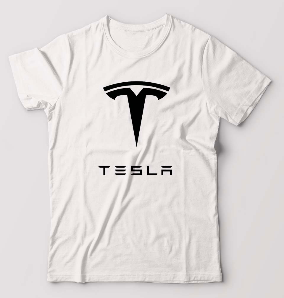 Tesla T-Shirt for Men-White-Ektarfa.online