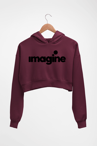 Imagine Riteish Deshmukh Crop HOODIE FOR WOMEN-Maroon-Ektarfa.online