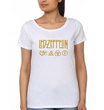 Load image into Gallery viewer, Led Zeppelin T-Shirt for Women-White-Ektarfa.online
