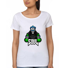 Load image into Gallery viewer, Battlegrounds Mobile India (BGMI) T-Shirt for Women-White-Ektarfa.online
