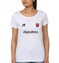 Load image into Gallery viewer, A.S. Roma 2021-22 T-Shirt for Women-White-Ektarfa.online
