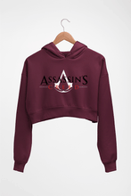 Load image into Gallery viewer, Assassin Creed Crop HOODIE FOR WOMEN-Maroon-Ektarfa.online
