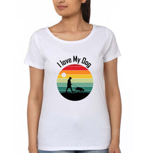 Load image into Gallery viewer, Love Dog T-Shirt for Women-White-Ektarfa.online
