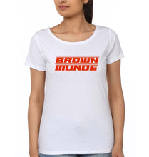 Load image into Gallery viewer, AP Dhillon Brown Munde T-Shirt for Women-White-Ektarfa.online
