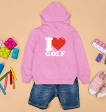 Load image into Gallery viewer, I Love Golf Kids Hoodie for Boy/Girl-Light Baby Pink-Ektarfa.online

