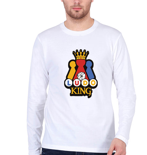 Ludo King Full Sleeves T-Shirt for Men-White-Ektarfa.online