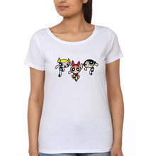 Load image into Gallery viewer, Powerpuff Girls T-Shirt for Women-White-Ektarfa.online
