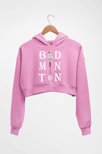Badminton Crop HOODIE FOR WOMEN-Light Baby Pink-Ektarfa.online