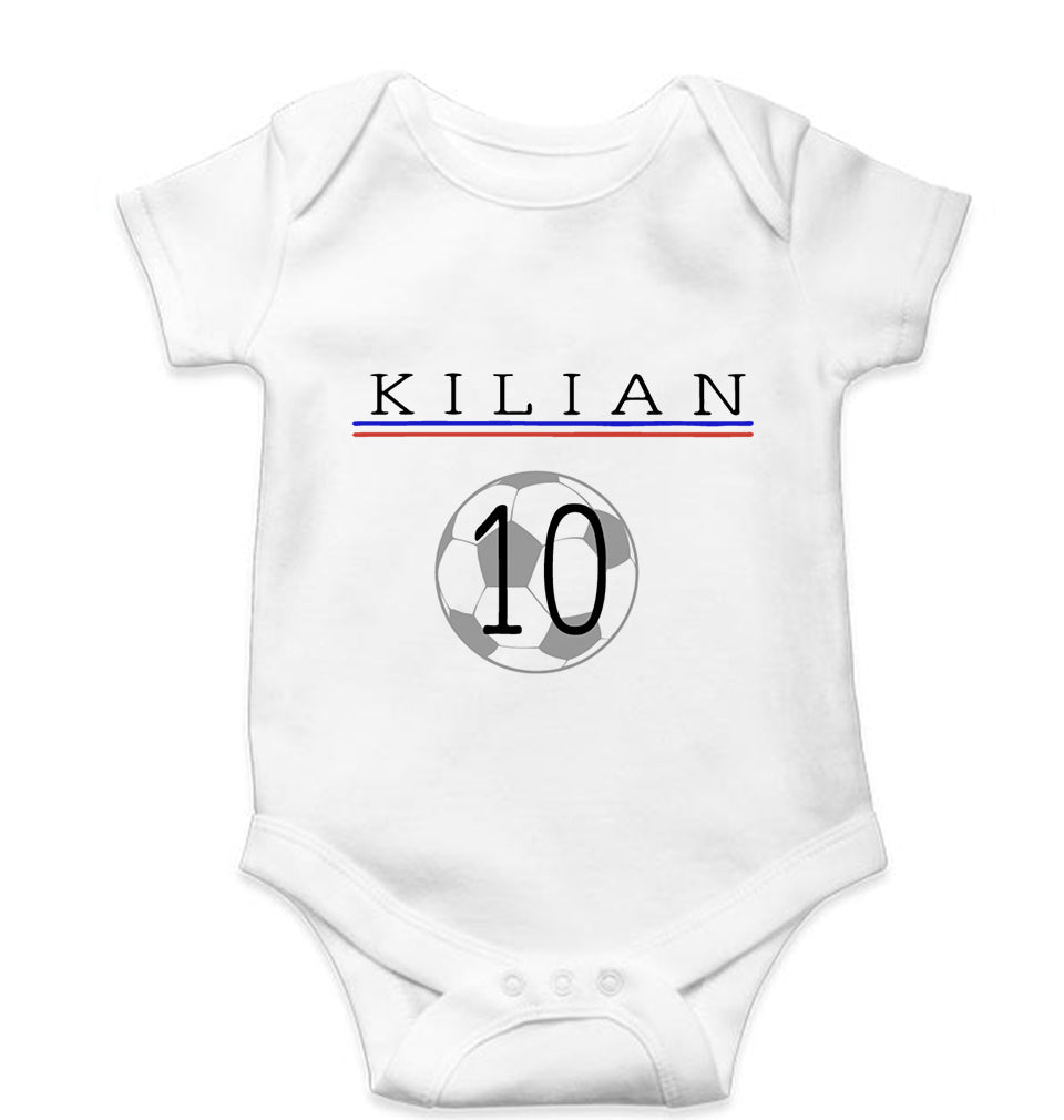 Kylian Mbappé Kids Romper For Baby Boy/Girl-0-5 Months(18 Inches)-White-Ektarfa.online