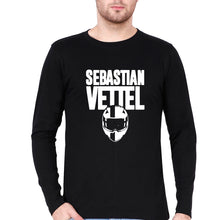 Load image into Gallery viewer, Sebastian Vettel F1 Full Sleeves T-Shirt for Men-Black-Ektarfa.online
