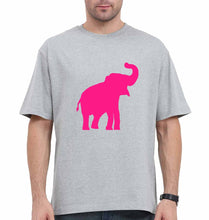 Load image into Gallery viewer, Pink Elephant Oversized T-Shirt for Men-Grey-Ektarfa.online
