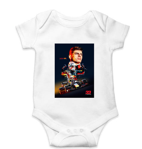 Max Verstappen Kids Romper For Baby Boy/Girl-0-5 Months(18 Inches)-White-Ektarfa.online