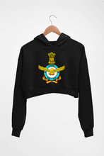 Load image into Gallery viewer, Indian Air Force Army Crop HOODIE FOR WOMEN-Black-Ektarfa.online
