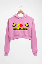 Load image into Gallery viewer, Love Minecraft Crop HOODIE FOR WOMEN-Light Baby Pink-Ektarfa.online
