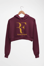 Load image into Gallery viewer, Roger Federer Crop HOODIE FOR WOMEN-Maroon-Ektarfa.online
