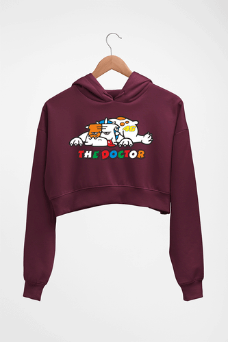 Rossi The Doctor Crop HOODIE FOR WOMEN-Maroon-Ektarfa.online