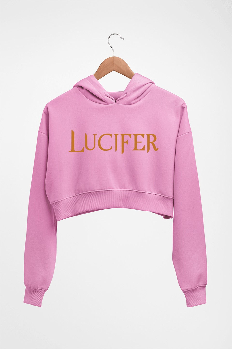 Lucifer Crop HOODIE FOR WOMEN-Light Baby Pink-Ektarfa.online