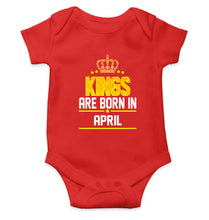 Load image into Gallery viewer, Kings Are Born In April Kids Romper For Baby Boy/Girl-Ektarfa.online
