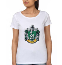 Load image into Gallery viewer, Slytherin Harry Potter T-Shirt for Women-White-Ektarfa.online

