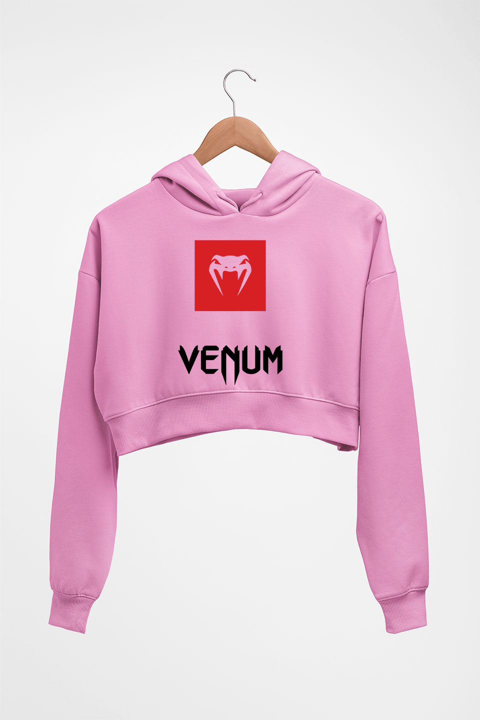 UFC Venum Crop HOODIE FOR WOMEN-Light Baby Pink-Ektarfa.online