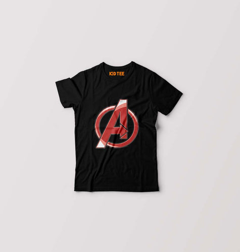 Avenger Logo Kids T-Shirt for Boy/Girl-Black-Ektarfa.online