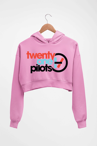 Twenty one pilots Crop HOODIE FOR WOMEN-Light Baby Pink-Ektarfa.online