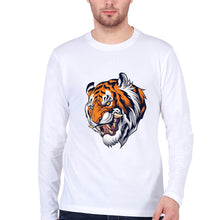 Load image into Gallery viewer, Tiger Full Sleeves T-Shirt for Men-White-Ektarfa.online
