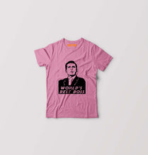 Load image into Gallery viewer, Michael Scott Best Boss Kids T-Shirt for Boy/Girl-Pink-Ektarfa.online
