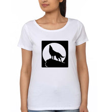 Load image into Gallery viewer, Wolf T-Shirt for Women-White-Ektarfa.online
