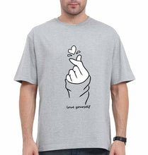 Load image into Gallery viewer, Love Yourself Oversized T-Shirt for Men-Grey-Ektarfa.online
