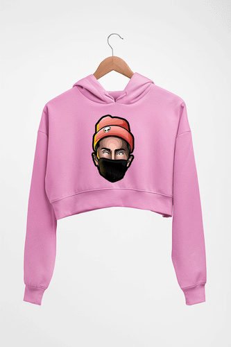 MC Stan Crop HOODIE FOR WOMEN-Light Baby Pink-Ektarfa.online