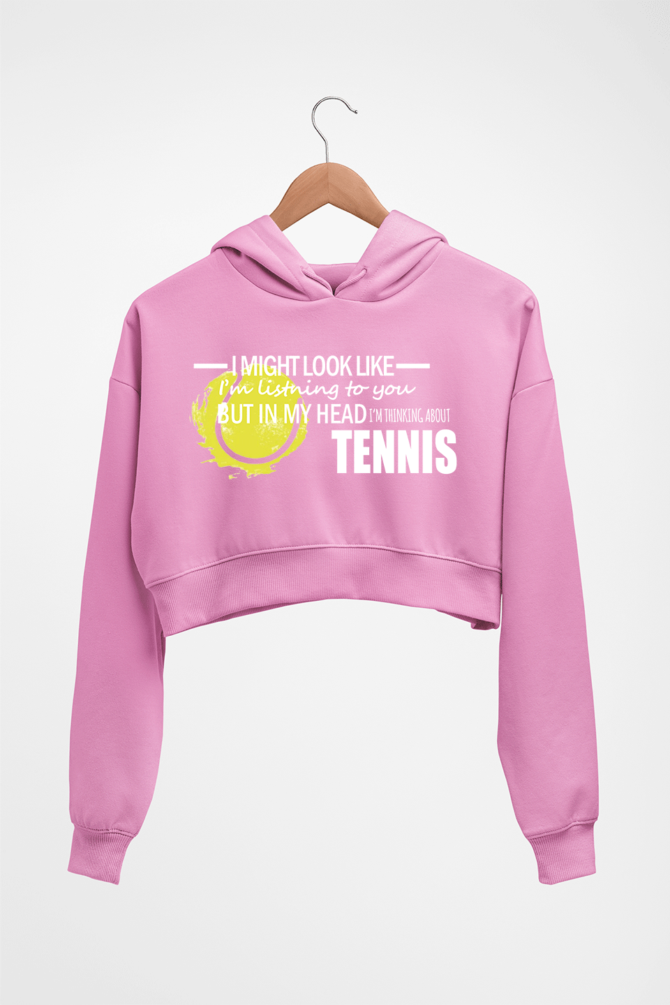 Tennis Crop HOODIE FOR WOMEN-Light Baby Pink-Ektarfa.online