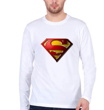 Load image into Gallery viewer, Superman Superhero Dad Full Sleeves T-Shirt for Men-White-Ektarfa.online
