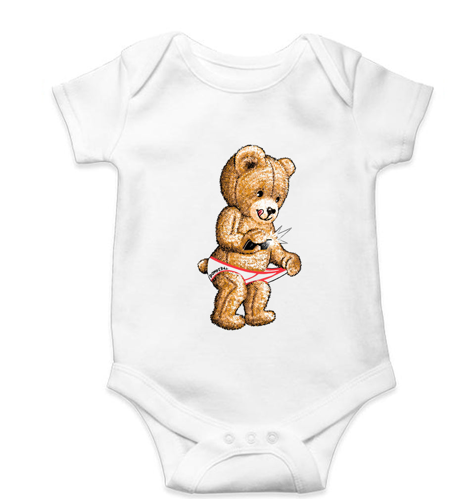 Domrebel Bear Kids Romper For Baby Boy/Girl-White-Ektarfa.online