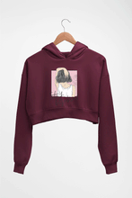 Load image into Gallery viewer, Stay Inspired Crop HOODIE FOR WOMEN-Maroon-Ektarfa.online
