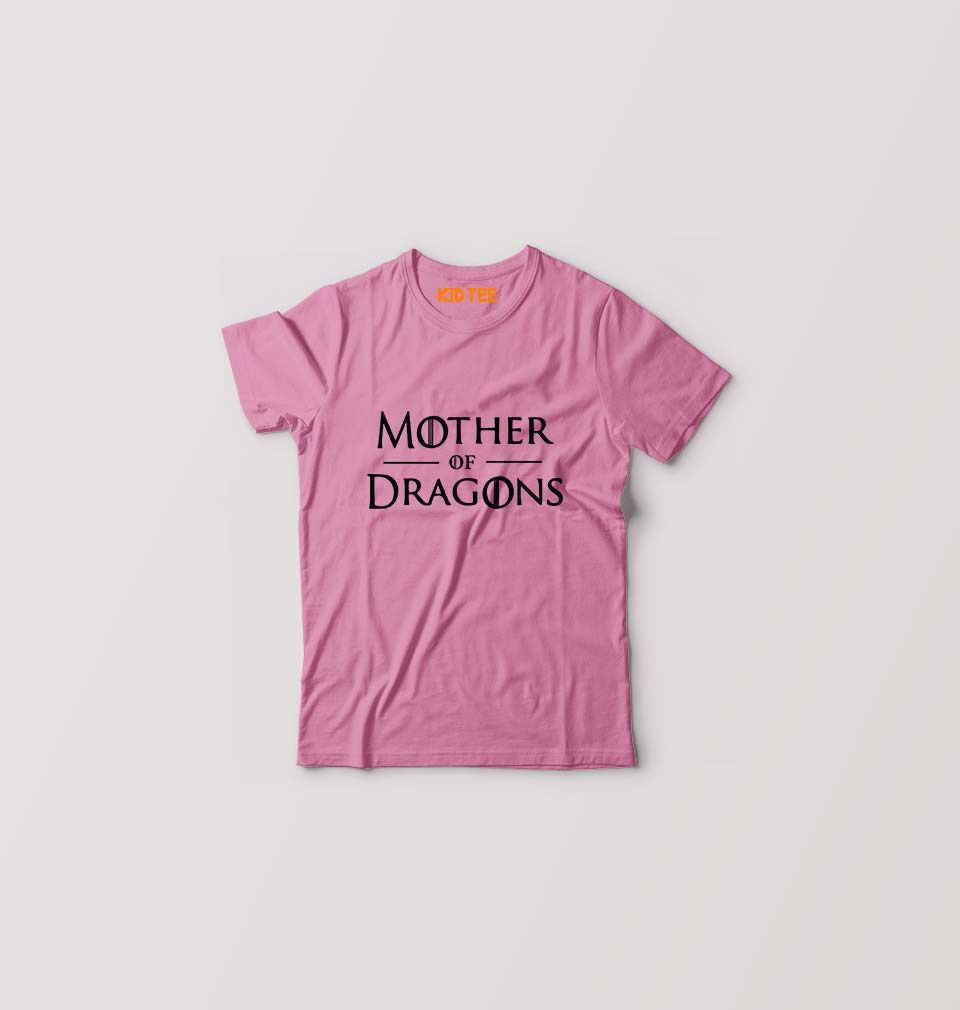 Mother of Dragons (GOT) Kids T-Shirt for Boy/Girl-Pink-Ektarfa.online