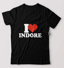 Load image into Gallery viewer, I Love Indore T-Shirt for Men-S(38 Inches)-Black-Ektarfa.online
