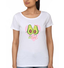 Load image into Gallery viewer, Avocado Love T-Shirt for Women-White-Ektarfa.online
