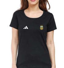 Load image into Gallery viewer, Argentina Football T-Shirt for Women-Black-Ektarfa.online
