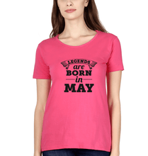 Load image into Gallery viewer, Legends are Born in May T-Shirt for Women-Pink-Ektarfa.online

