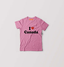Load image into Gallery viewer, I Love Canada Kids T-Shirt for Boy/Girl-Pink-Ektarfa.online
