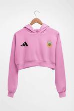 Load image into Gallery viewer, Argentina Football Crop HOODIE FOR WOMEN-Light Baby Pink-Ektarfa.online
