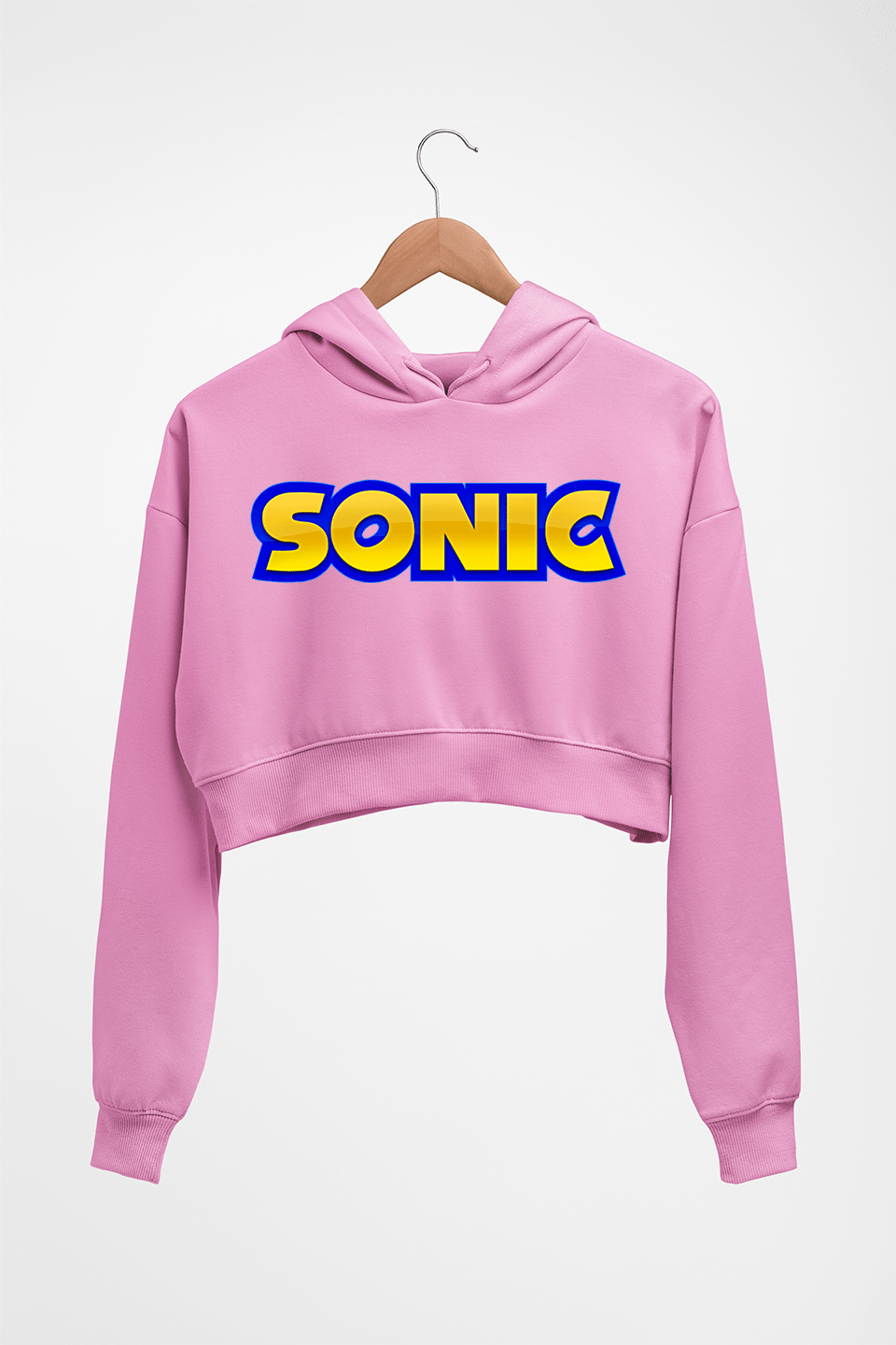 Sonic Crop HOODIE FOR WOMEN-Light Baby Pink-Ektarfa.online