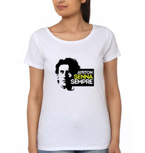 Load image into Gallery viewer, Ayrton Senna T-Shirt for Women-White-Ektarfa.online
