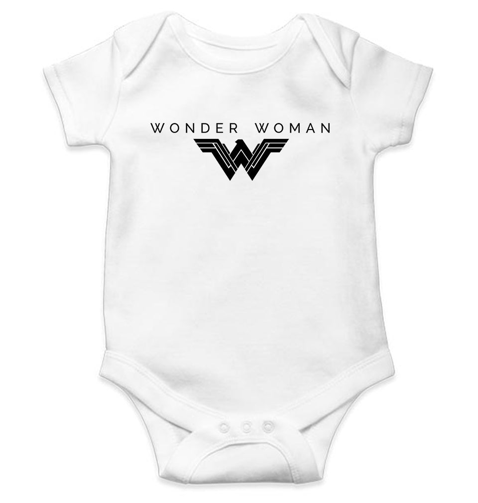 Wonder Woman Superhero Kids Romper For Baby Boy/Girl-0-5 Months(18 Inches)-White-Ektarfa.online