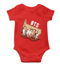 Load image into Gallery viewer, BTS Kpop Kids Romper For Baby Boy/Girl-0-5 Months(18 Inches)-Red-Ektarfa.online
